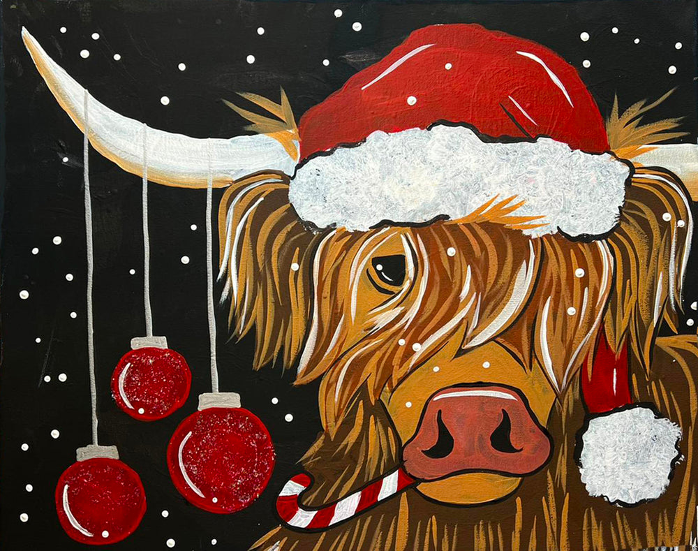
            
                Load image into Gallery viewer, Paint Class - Christmas Cow
            
        